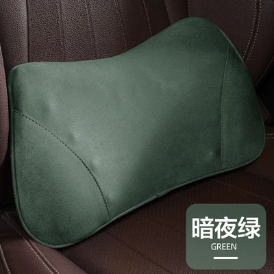 Waist Cushion for Long Sitting, Waist support - suede-small-waist-night-green