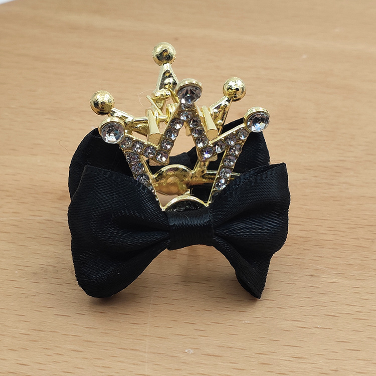 크라운나비 조합 골드클립 [블랙]