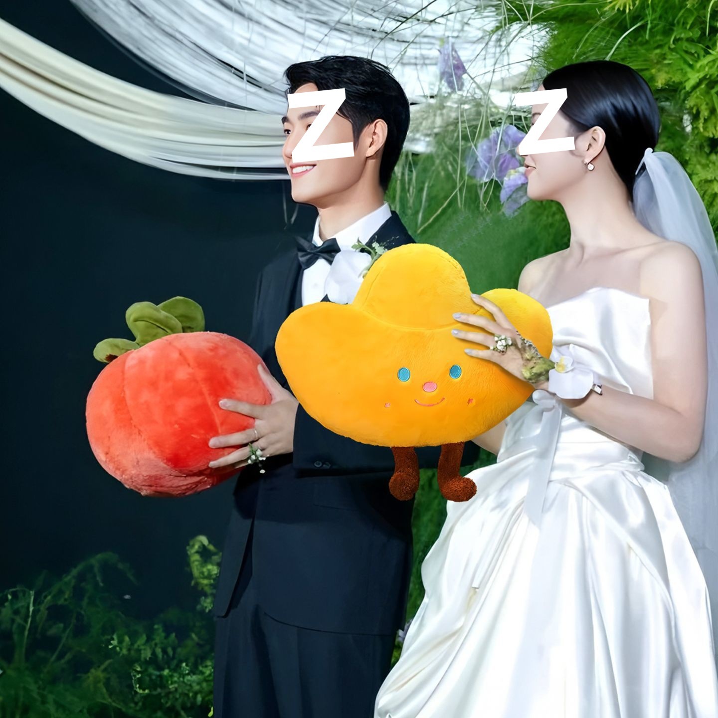 柿子金元宝发财玩偶生菜狗手婚礼捧花好事发生抛洒娃娃伴手小礼品