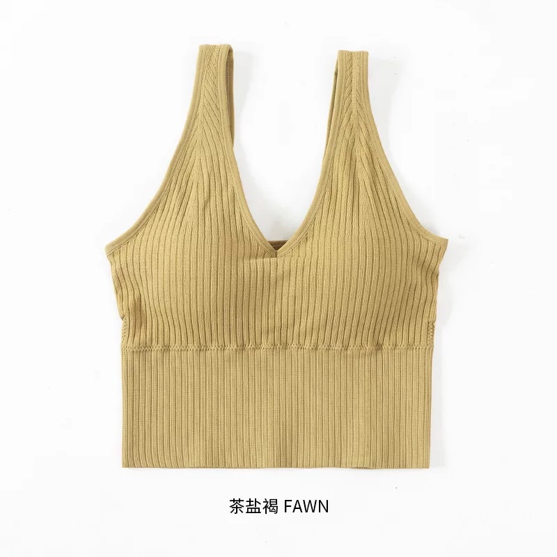 881 de cuatro estaciones de belleza espalda hilo camisola mujeres pecho abrigo Chaleco con almohadilla en el pecho interior y exterior desgaste tubo superior chaleco deportivo mujeres