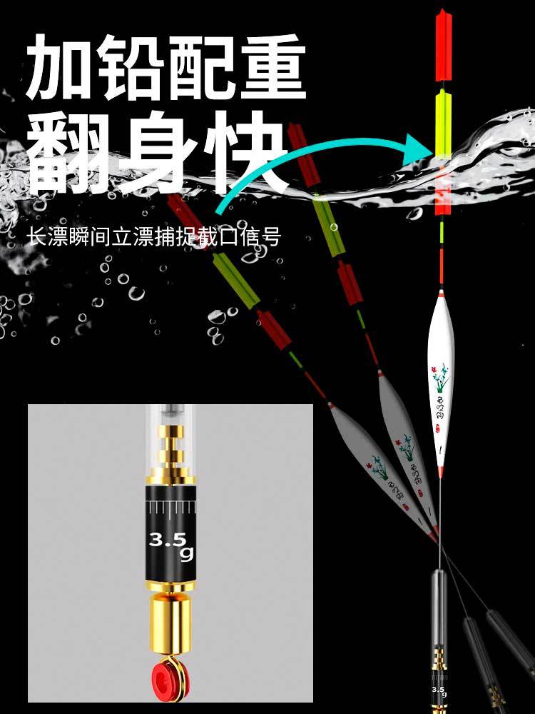 Floating Fishing Special Floating Seat Silicone Rotating Self-supporting Floating Seat Anti-winding Lead Wrapping Counterweight Full Flying Lead Integrated