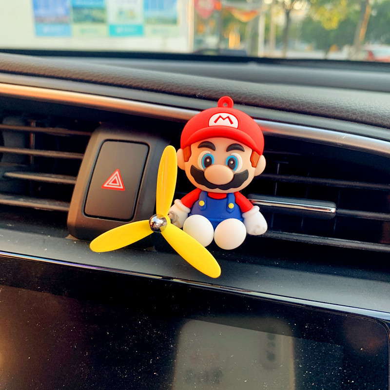 Mario Car Perfume Aire acondicionado Salida de aire Decoración del automóvil Aromaterapia del automóvil Decoración del automóvil Decoración del automóvil Adornos de dibujos animados Fragancia