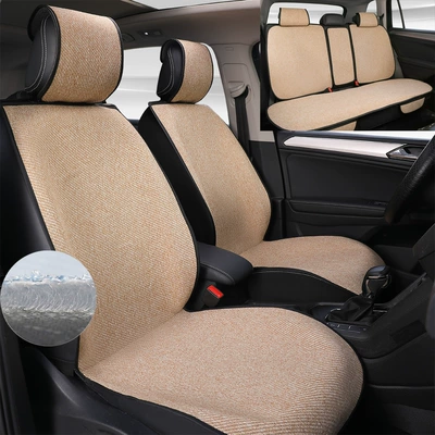 Car Seat Cushion, Universal for — Seat cushion, seat cover - beige-five-seater-vehicle