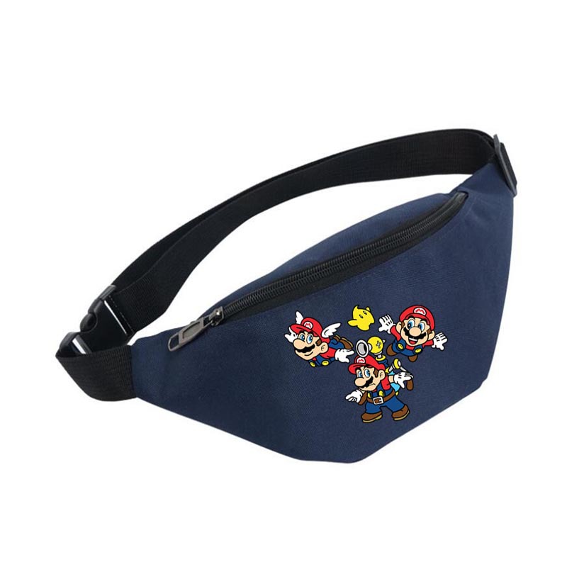 Juego Mario Super Mary bolso de la cintura de los hombres y las mujeres deportes Satchel bolso del teléfono móvil multifuncional bolso de la cintura de dibujos animados monedero