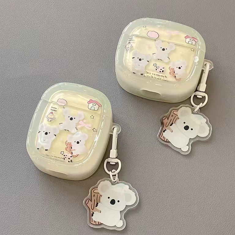 Estrellas de dibujos animados pequeño oso koala para Apple Bluetooth auriculares Airpods 4 cubierta pro3 auriculares