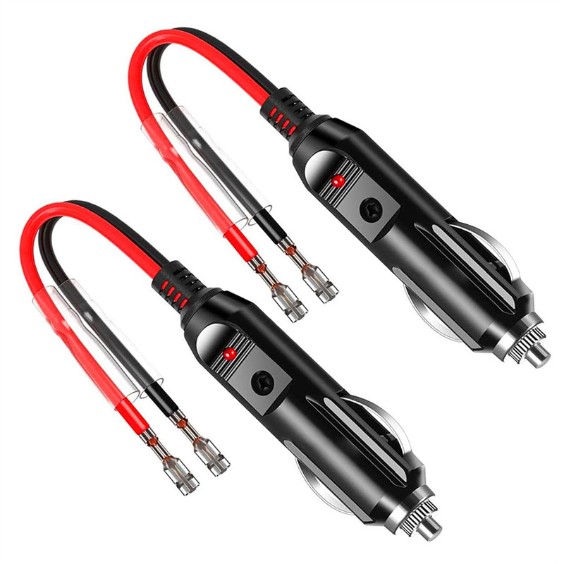In-Stock Car Cigarette Lighter Extension Cable 16Awg American Power Connector 12V 24V Bakelite Bullet Connector Wiring