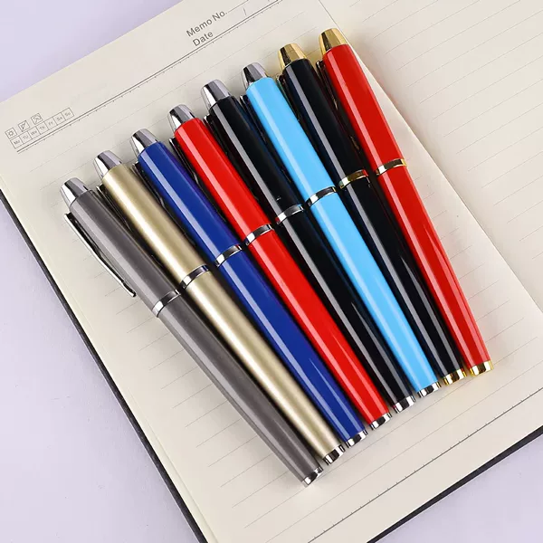 Business Signature Pen with Metal Shaft, Gel Pen, Black Carbon Ink Gift Pen, Supports Engraving and Custom Logo