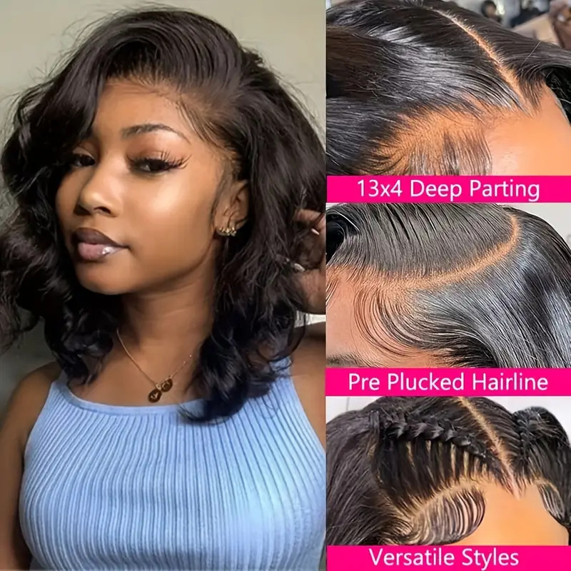 Former lace wig Lace Bob wig female black short curly hair explosive head fluffy natural full head set wholesale