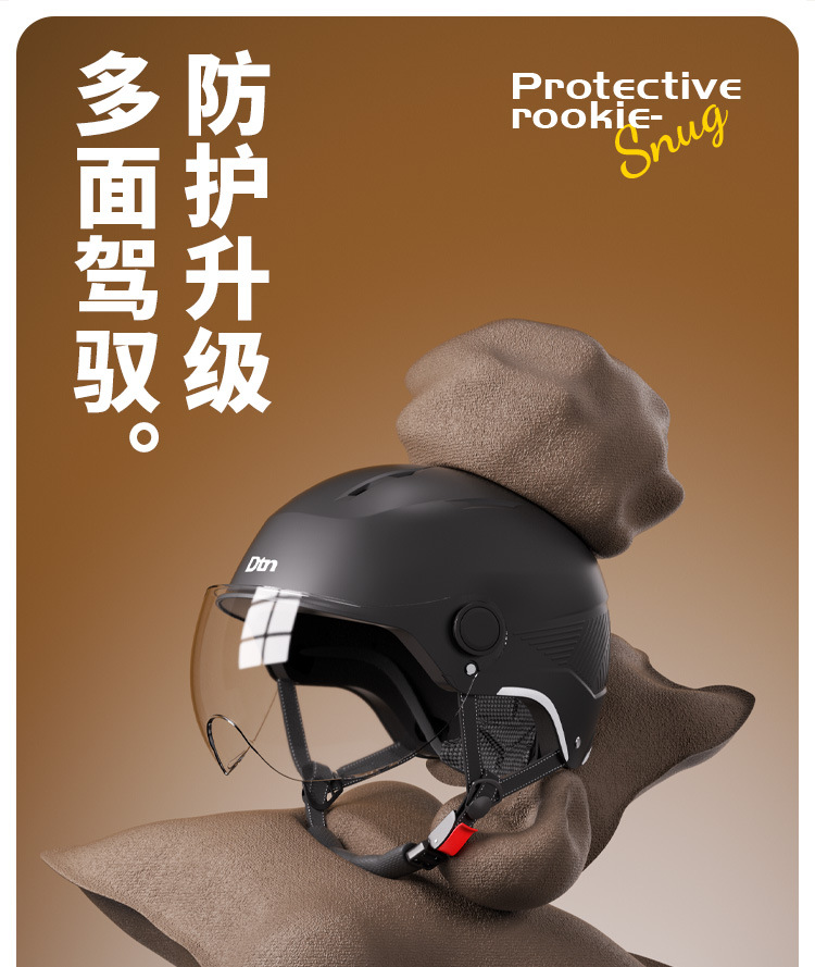 New National Standard 3C Certified Electric Motorcycle Helmet, Electric Scooter Half Helmet, Summer Sun Protection Safety Helmet for Commuting