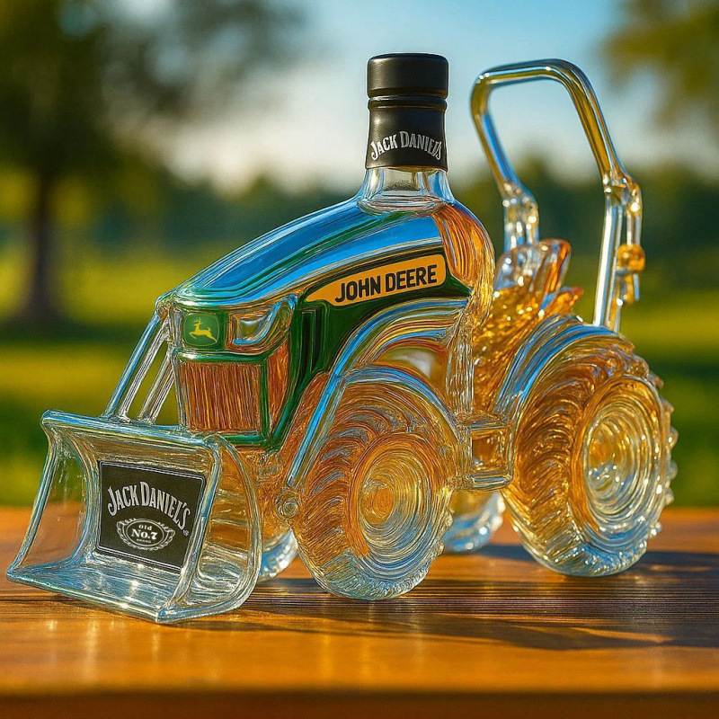 跨境新品 John Deere Tractor Whisky Bottle 有趣的威士忌酒瓶|undefined