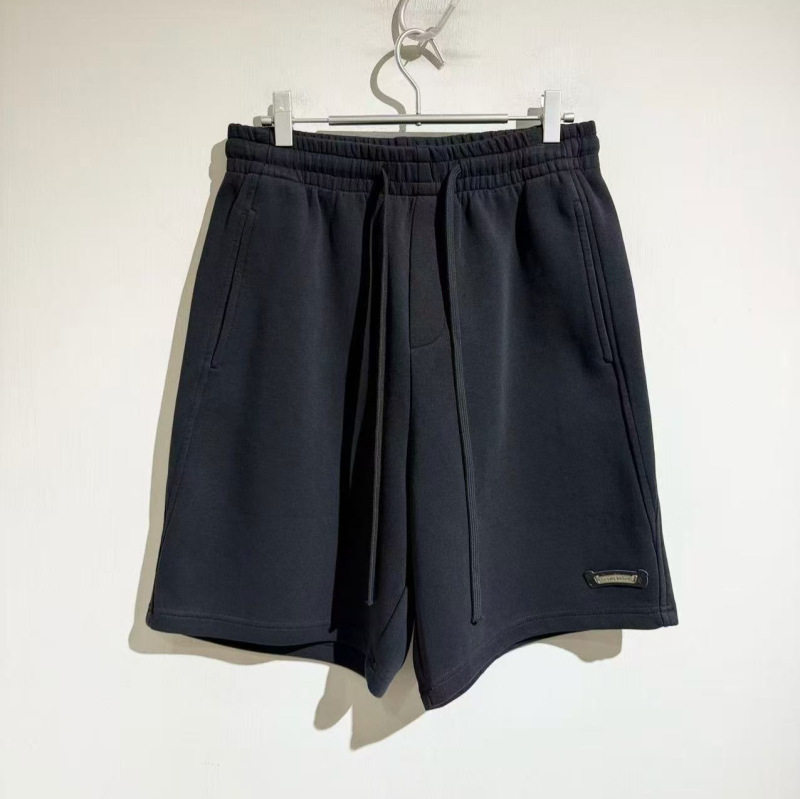 Cro's American-Style 2026Aw Loose Straight Shorts with Jacquard Lettering and Metal Label Stitching, Fashionable Casual Pants