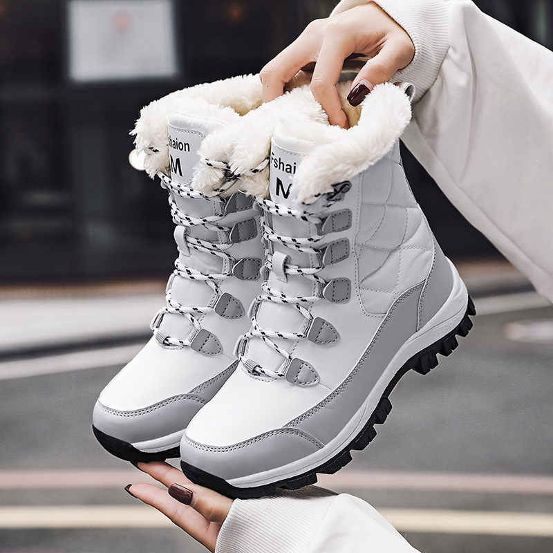 Fábrica directa de calentamiento transfronterizo de botas de algodón botas de nieve de mujer de invierno más grueso