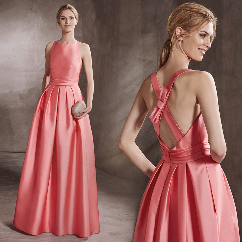 Vestido de noche europeo y americano 2026 verano nuevo estilo elegante y delgado anfitrión largo vestido de brindis vestido de banquete
