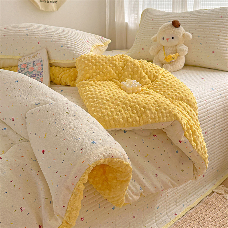 Category a Maternal and Infant Grade Beanie Quilt Spring & Fall Quilt Winter Thickeneded Winter Quilt Super Soft Kapok Pillowcase Bed Cover Quilt Core Quilt