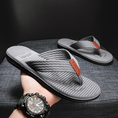 New cross-border trendy flip-flops for men, rubber sole summer beach slippers, large size sandals wholesale direct sales