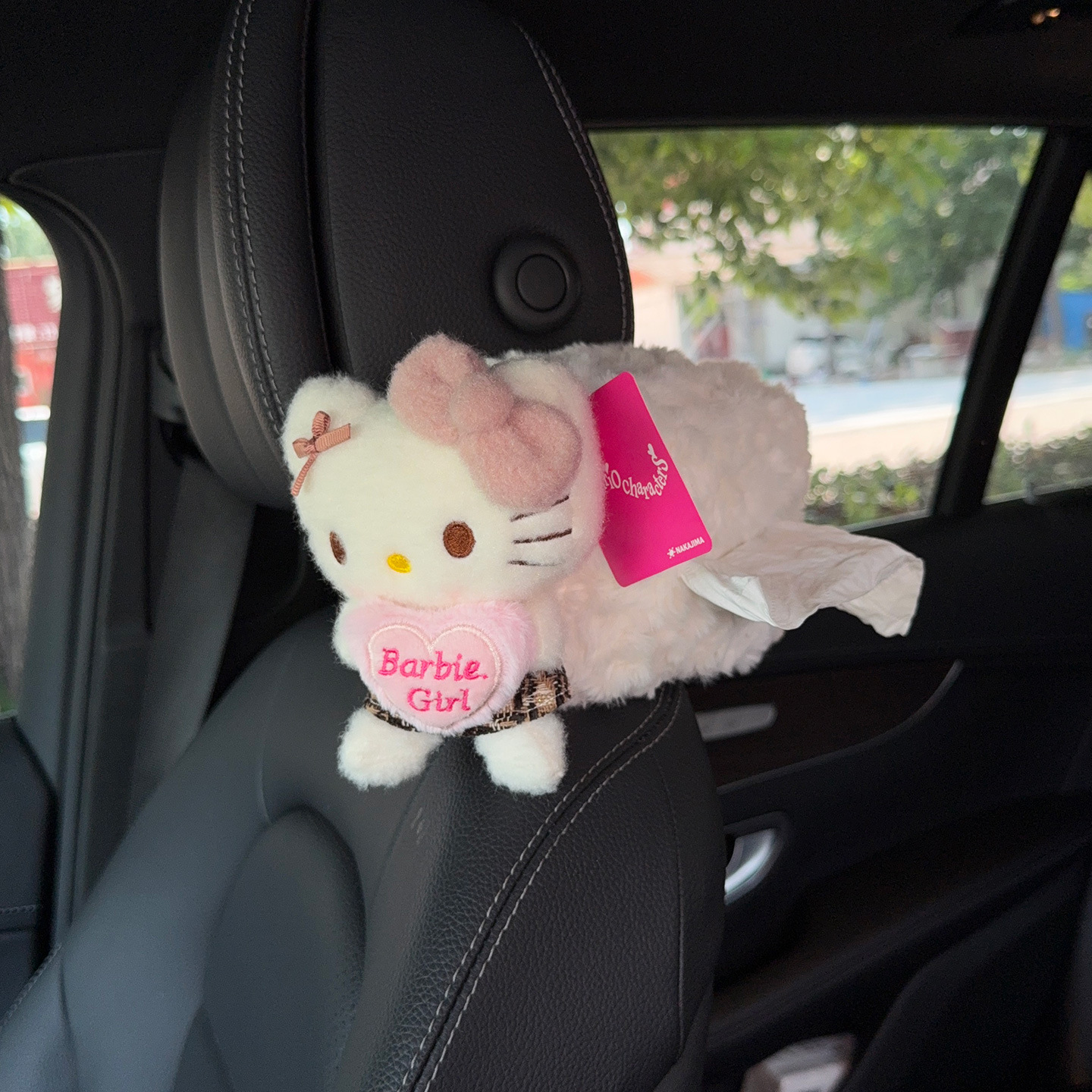 Cartoon Kitten Car Interior Decoration Car Tissue Box New Style Car Rear Seat Headrest Hanging Type with a High-End Feel