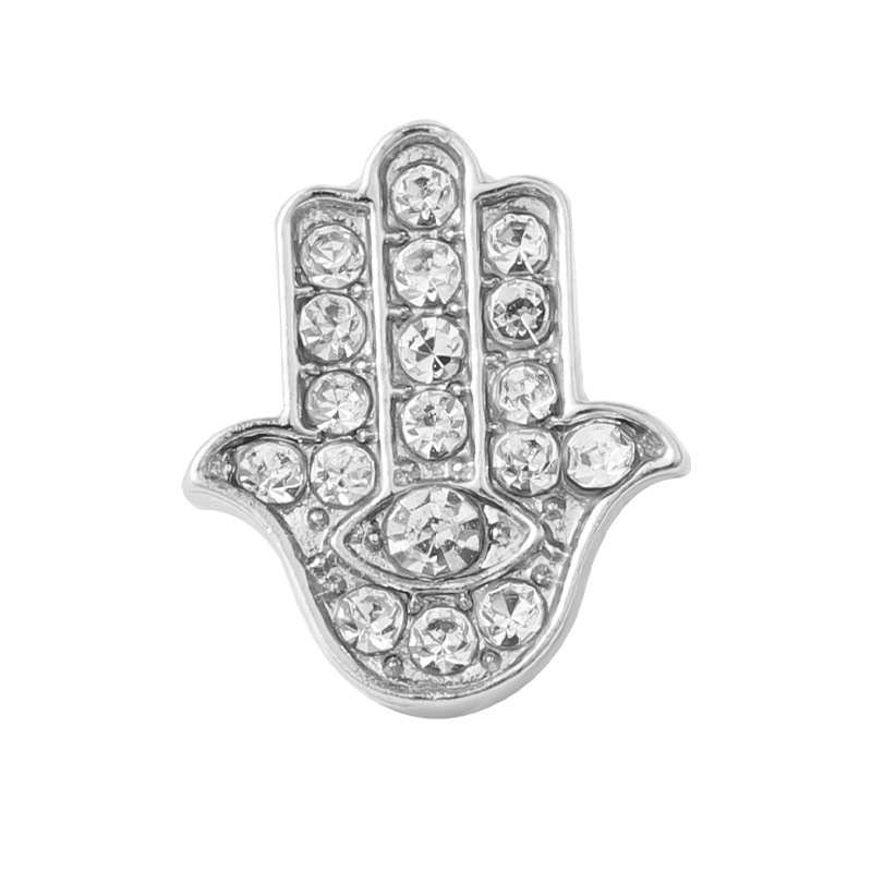 Hebilla decorativa en forma de palma con diamantes para correa de silicona de Apple Watch, estilo brillante y moderno