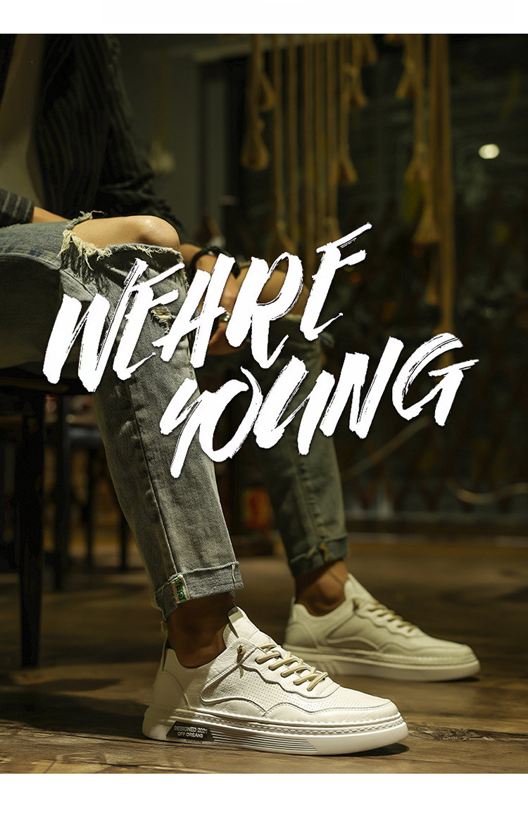 Herren Sneaker Atmungsaktive Freizeitschuhe In Weiss_voghion.com