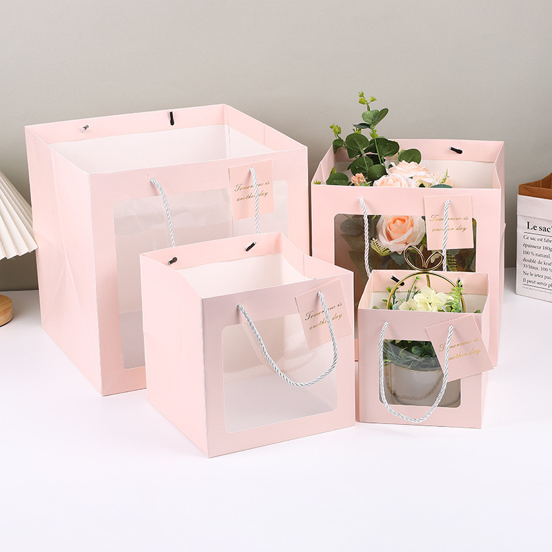분홍색, 흰색 판지, 15*15*15