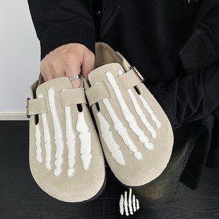 Niche Bone Design Cork Sandals Birkenth Shoes Men's Couple's Outwear Slippers Women
