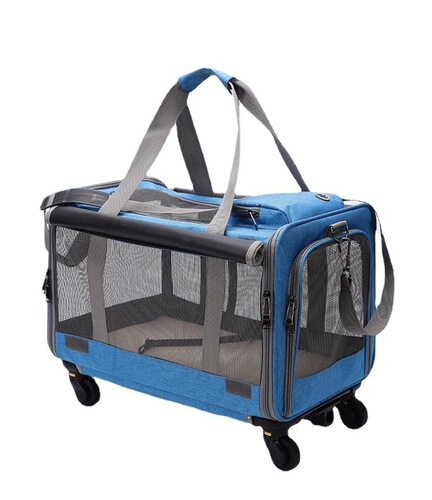 New cat and dog bag, portable pet trolley case, breathable, detachable, foldable dog bag, large capacity suitcase
