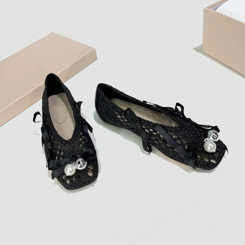 Loafers, cute small bell with bow, genuine leather, style