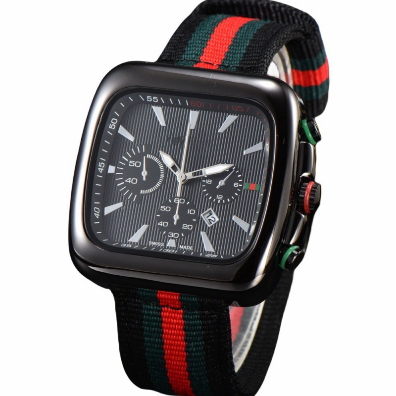 Cross-Border Vintage Gg Watch Nylon Strap Casual Men's Watch with Calendar Watch Manufacturer