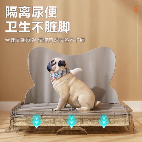 Dog toilet—small dog flat-style fixed urine pad, suitable for medium and large dogs—flushable, anti-step-on poop basin, dedicated urinal.