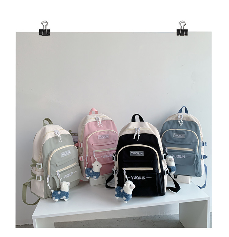 Schoolbag Korean Version Of Simple Versatile Large-capacity Backpack display picture 1