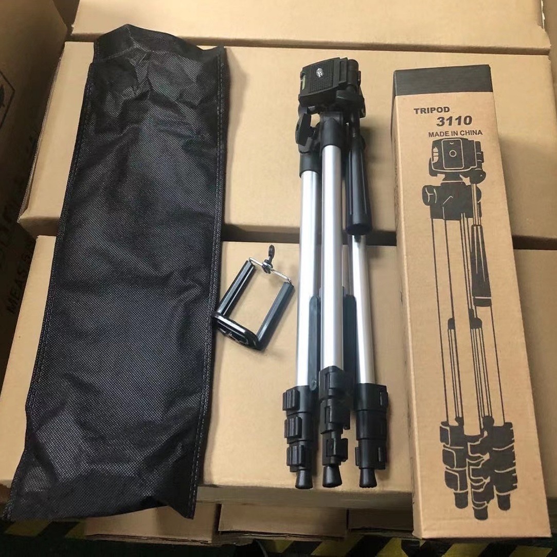 3110 Live selfie trípode aleación de aluminio 3120 negro de cuatro secciones telescópica escritorio teléfono móvil soporte de la cámara