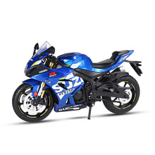 盒装 华一1:9铃木GSX1000R摩托仿真合金模型声光滑行玩具收藏批发