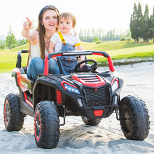 超大儿童充电电动车四轮小孩玩具车可坐大人双人四驱越野遥控汽车