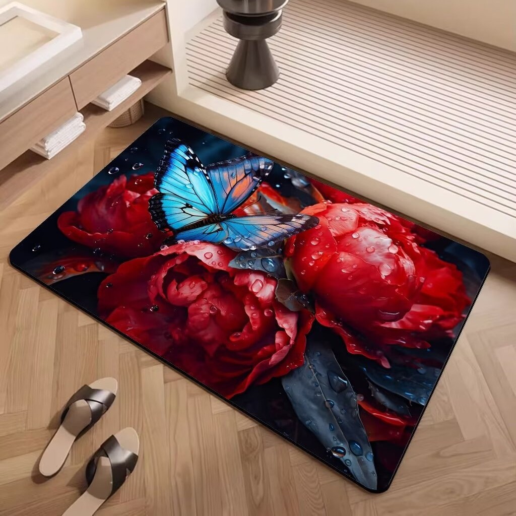 3d Flower Bath Rug Non-slip Absorbent Mat For Bathroom And Kitchen_voghion.com