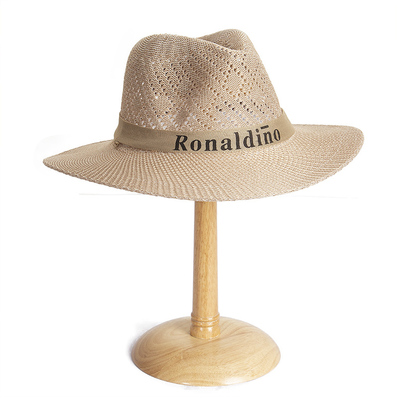 Wide Brim Cowboy Hat For Men Breathable Summer Sun Protection_voghion.com