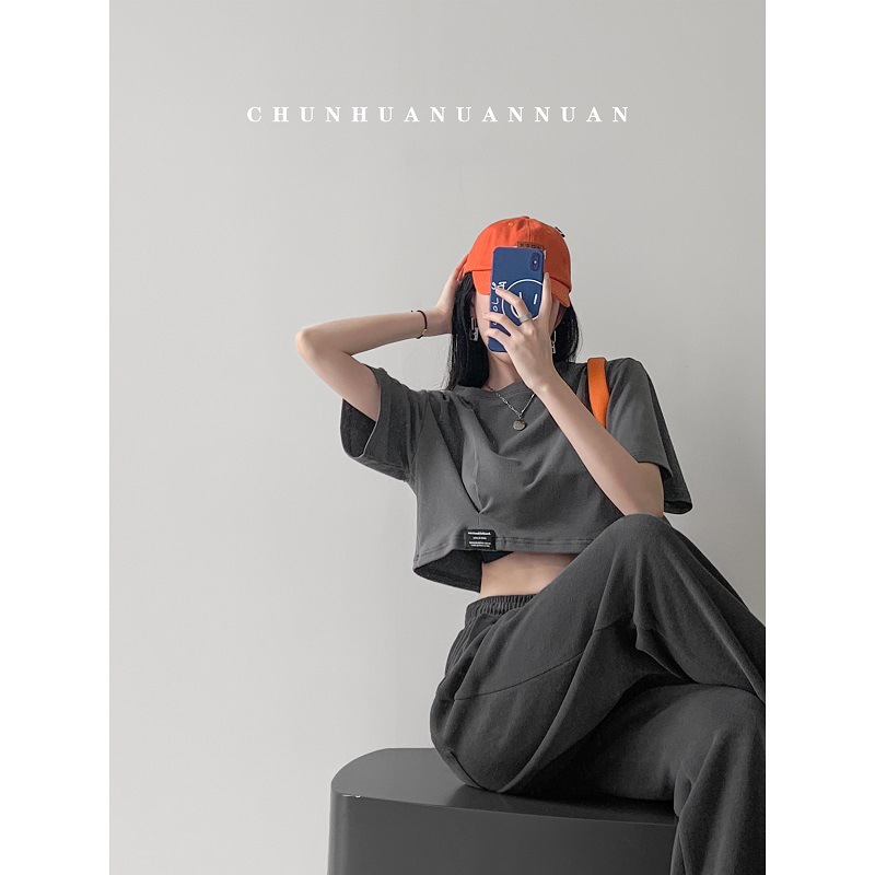 Camiseta de verano de las mujeres nueva camiseta de manga corta de las mujeres que adelgazan ombligo ropa superior ropa de mujer de Corea del Sur ropa de mujer al por mayor