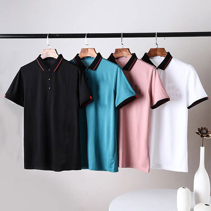 男上新四色单品男款夏季翻领短袖PO。LO衫T恤 ZX2672