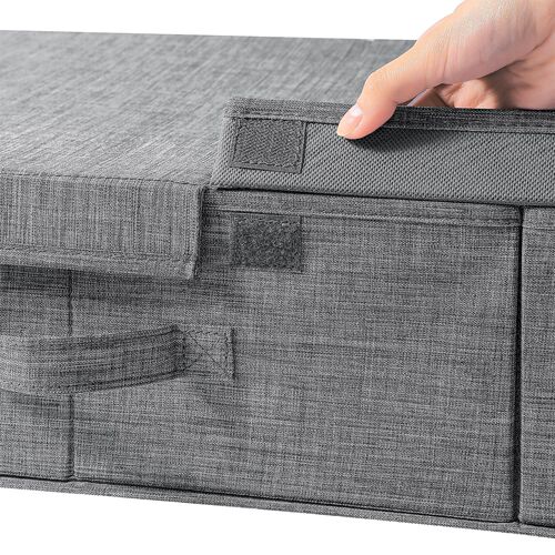 Cross-border clothes storage box bed bottom with cover foldable wardrobe storage blanket toy fabric storage box Amazon