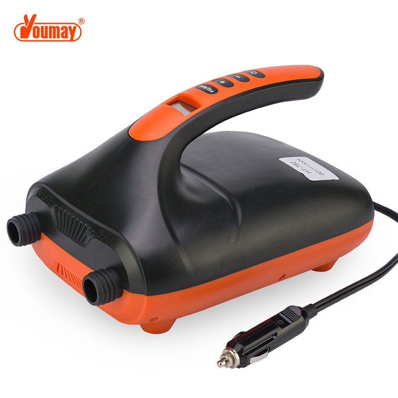 跨境12V车载电动充气泵橡皮艇冲锋舟通用增压高压泵SUP电动充气泵