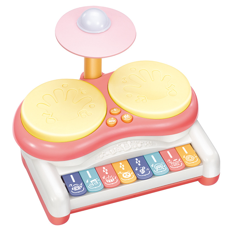 Nuevos productos transfronterizos funciones de batería instrumentos de música europea y americana tambor de jazz bebés 1 - 2 años de edad puzzle juguetes de música infantil