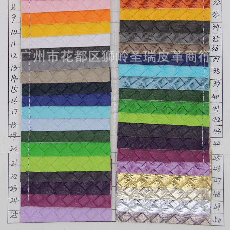 【圣瑞皮革】工厂直销半PU编织纹箱包手袋人造革 SR-8523