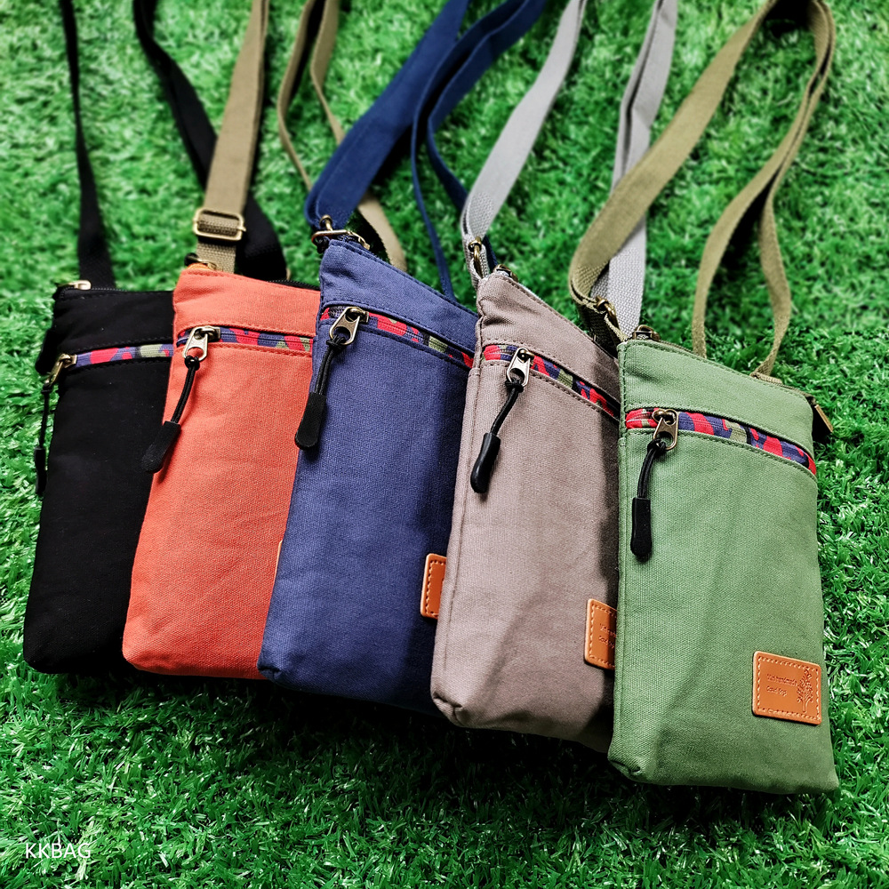 新款五彩三层布包7寸大屏斜挎手机包 可挂脖子胸包女包布包批发