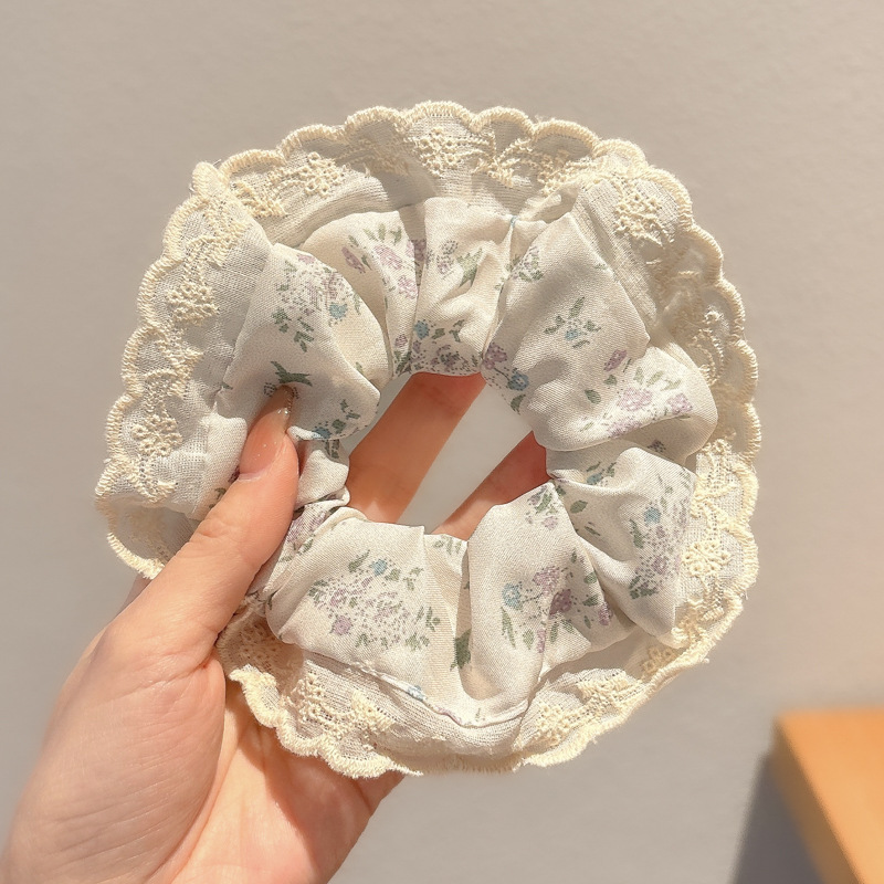 Primavera y verano coreanos, anillo de cabello de intestino grueso, nuevo tipo de cabello de cabello de cola de caballo, flor de bosque, cabello de sensación superior, adornos de cabello para mujeres