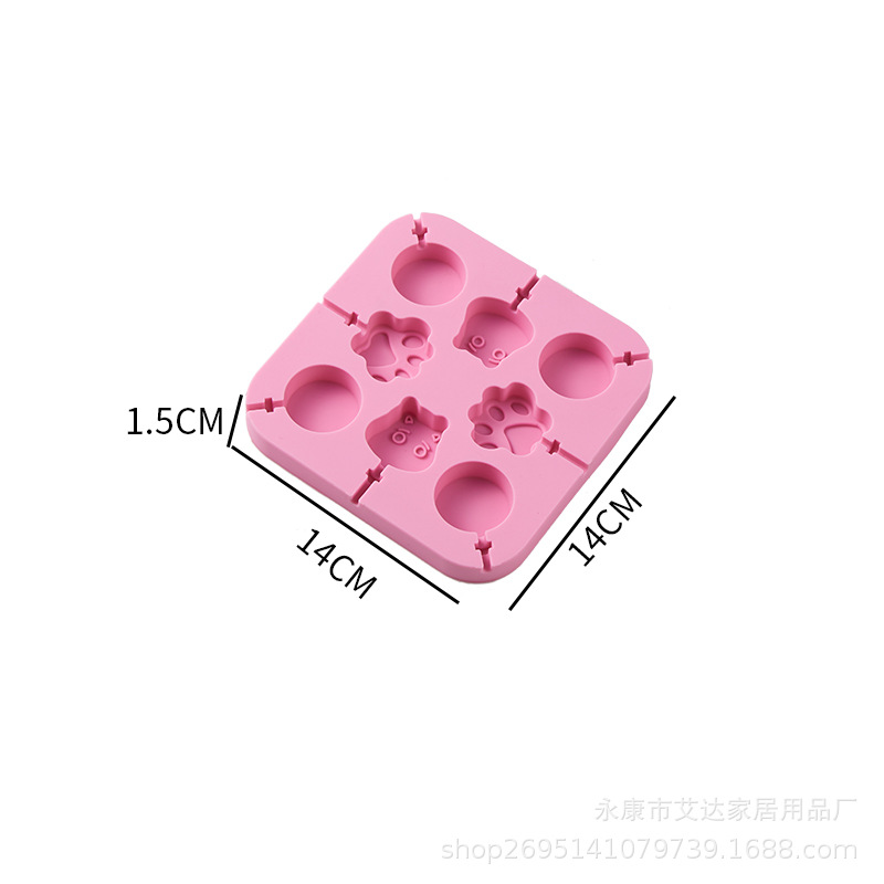 Descubierto Rosa pies de oso cuadrado