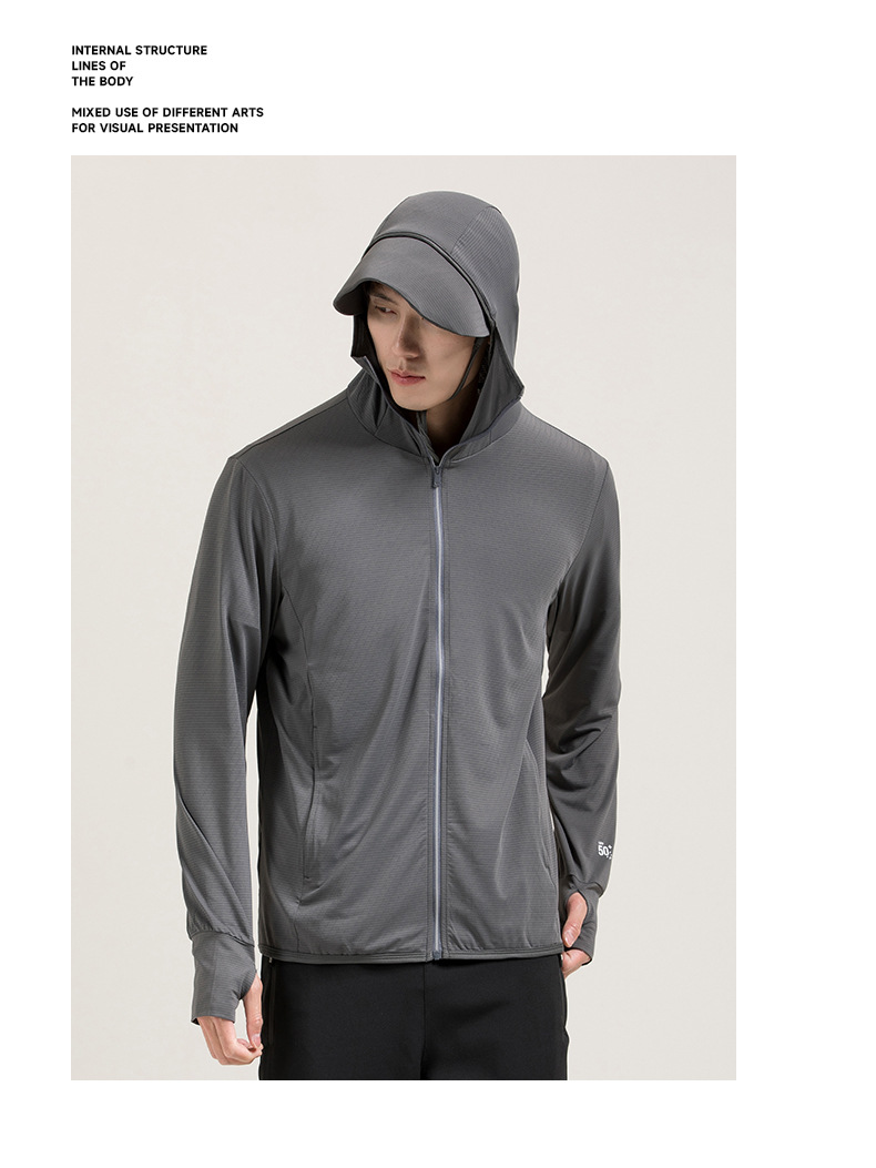 【中国直邮】奢笛熊 夏季原纱防紫外线户外骑行开车冰丝质感外套防晒服防晒衣   女款 远峰蓝 M