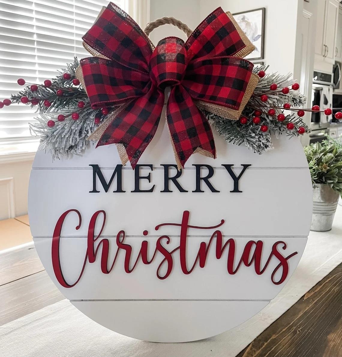 Weihnachten holz tür hängen anhänger Weihnachten front tür hof tor hintergrund wand dekoration anhänger_voghion.com