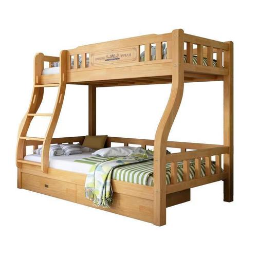 Oak bunk bed, adult and child bunk bed, multi-functional bunk bed, adult dormitory bunk bed