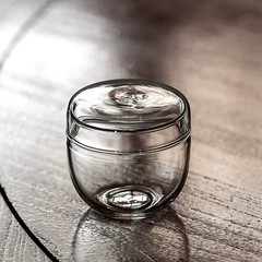 日本式のお茶の缶の小さいサイズは携帯してアイデアのガラスの茶の倉庫の貯蔵の缶を持って密封します。