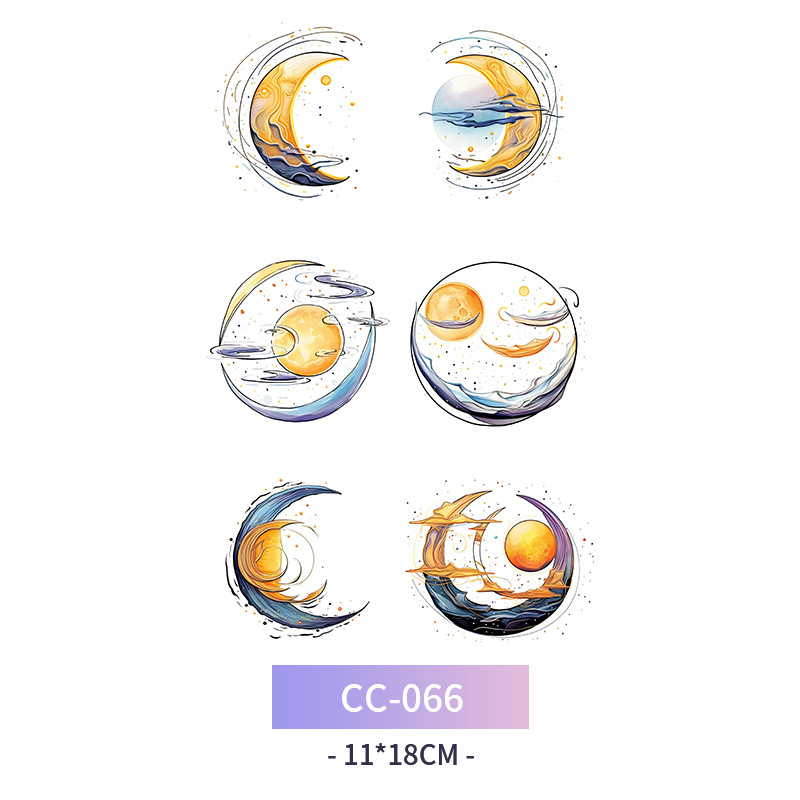 Transfronterizo en stock al por mayor de halloween colorido mariposa tatuaje pegatinas simulación sangrienta cicatriz pegatinas divertidas pegatinas impermeables