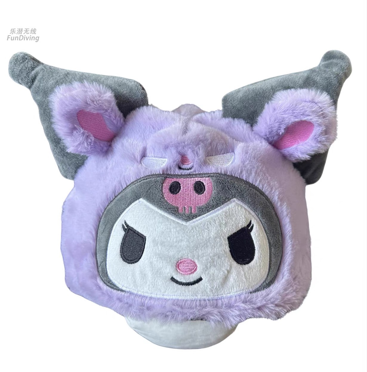 Casco de esquí de peluche muñecas bordadas tridimensionales lindas para niños niñas casco decoración de dibujos animados nueva decoración