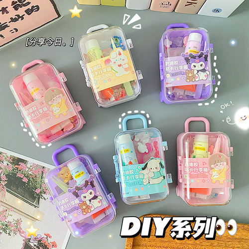 Cartoon three-dimensional patch cream glue Guka suit suitcase DIY cute Guka girl toy children's Gupan